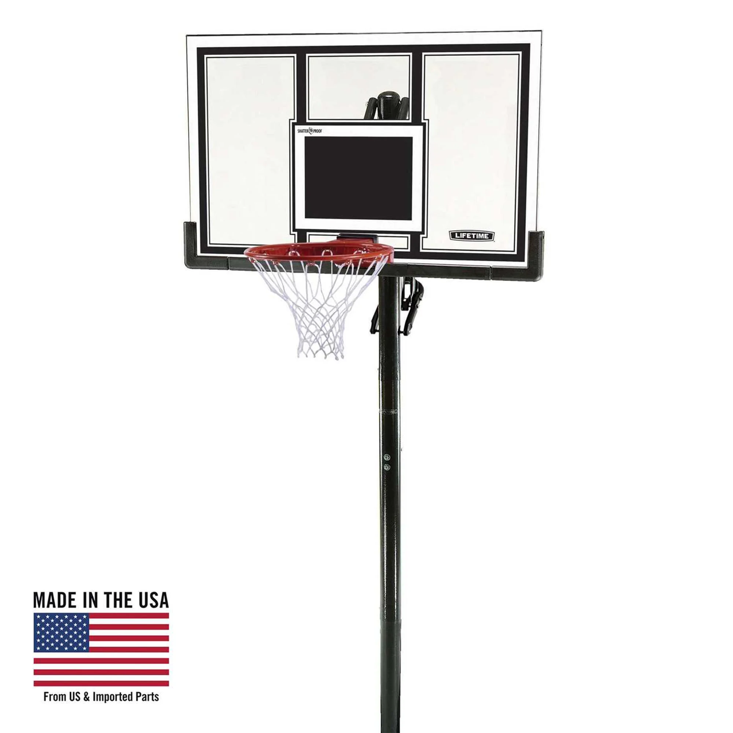 54-Inch Shatterproof Inground Basketball Hoop with Power Lift Adjustment & Slam-It Pro Rim – Model 71525-Outdoor Play