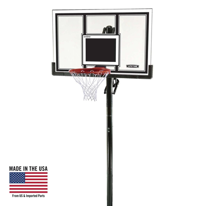 54-Inch Shatterproof Inground Basketball Hoop with Power Lift Adjustment & Slam-It Pro Rim – Model 71525-Outdoor Play