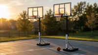 (2 Pack)  60-Inch Portable Basketball Hoop with Acrylic Backboard, Screw Jack Lift & Arena Slam Rim-Outdoor Play — Lifestyle