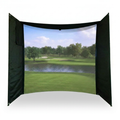 Golf Simulator Enclosure Kit Built for Indoor Practice, DIY Frame, Durable Fabric Screen, Velcro Attachment