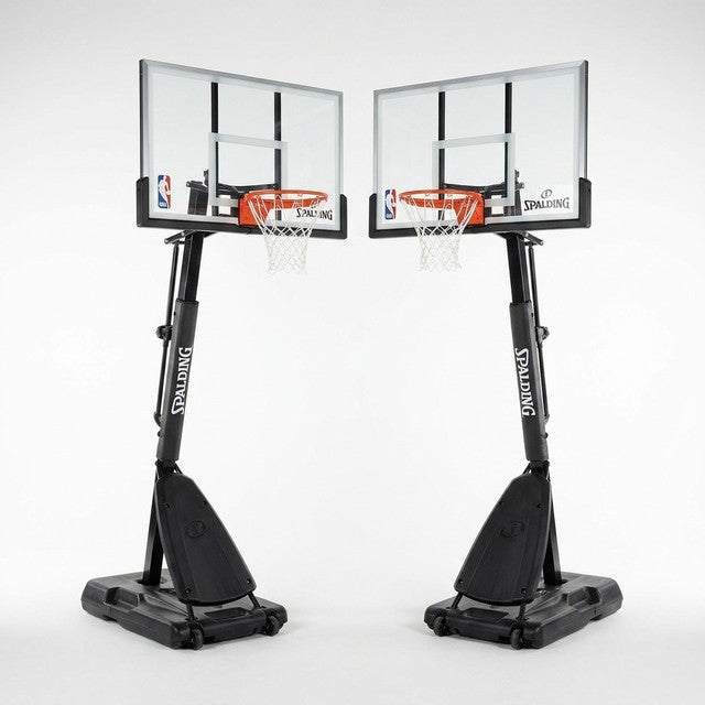 (2 Pack)  60-Inch Portable Basketball Hoop with Acrylic Backboard, Screw Jack Lift & Arena Slam Rim-Outdoor Play — Studio Shot