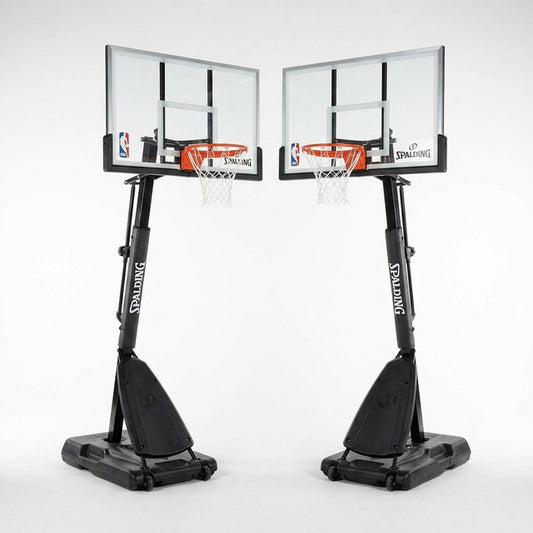 (2 Pack)  60-Inch Portable Basketball Hoop with Acrylic Backboard, Screw Jack Lift & Arena Slam Rim-Outdoor Play — Studio Shot