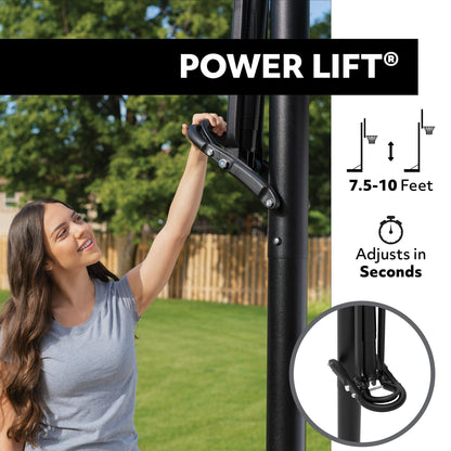 54-Inch Shatterproof Inground Basketball Hoop with Power Lift Adjustment & Slam-It Pro Rim – Model 71525-Outdoor Play