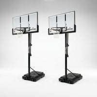 (2 Pack)  60-Inch Portable Basketball Hoop with Acrylic Backboard, Screw Jack Lift & Arena Slam Rim-Outdoor Play — Studio Shot