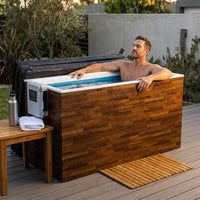 Cold Plunge Tub Built for Year-Round Use, Built-In Chiller, Ozone Sanitation, Weatherproof Design — Lifestyle