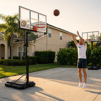 (2 Pack)  60-Inch Portable Basketball Hoop with Acrylic Backboard, Screw Jack Lift & Arena Slam Rim-Outdoor Play — Lifestyle