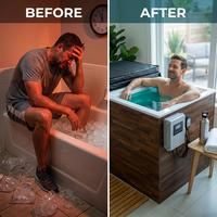 Cold Plunge Tub Built for Year-Round Use, Built-In Chiller, Ozone Sanitation, Weatherproof Design — Before & After