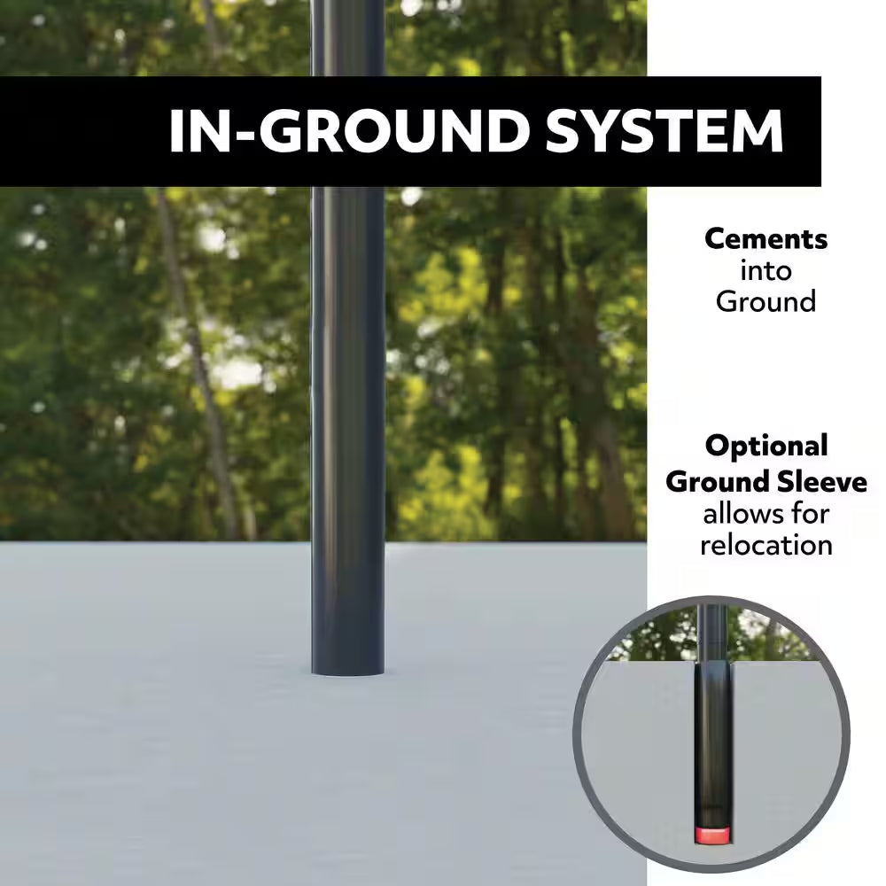 54 In. Polycarbonate Adjustable In-Ground Basketball Hoop